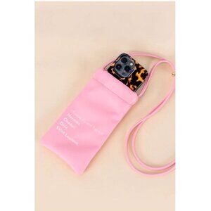 LA TRADING CO I Speak Fluent French Phone Pink Crossbody Bag NEW NWT